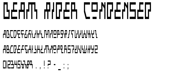 Beam Rider Condensed font